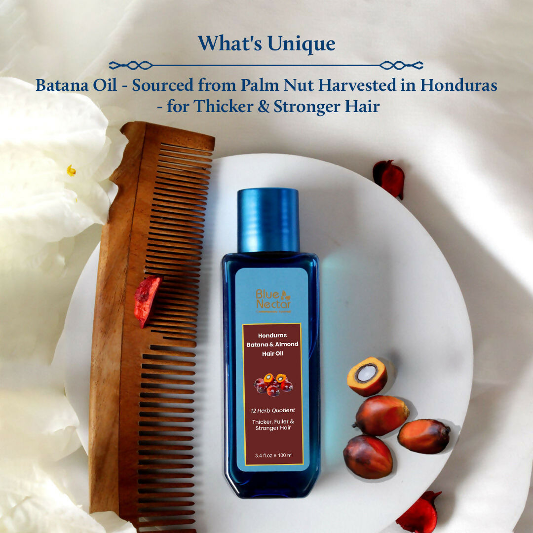 Blue Nectar Batana Hair Oil For Fuller & Thicker Hair