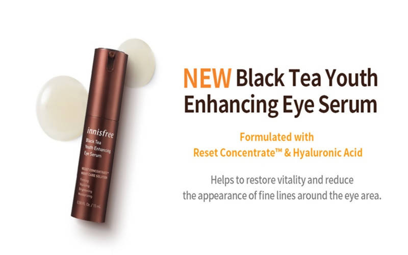 Innisfree Black Tea Youth Enhancing Eye Serum uses