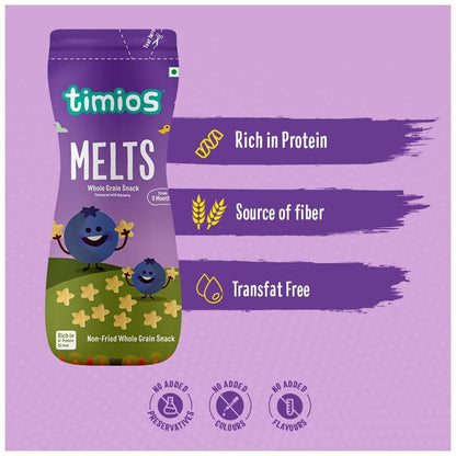 Timios Melts Blueberry Finger Food For Babies