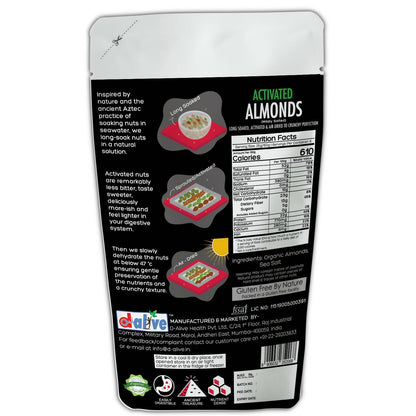 D-Alive Honestly Organic Activated Almonds - Drmedicart