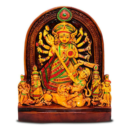 Buy Rare Planet Stoneware Handpainted Maa Durga Standard