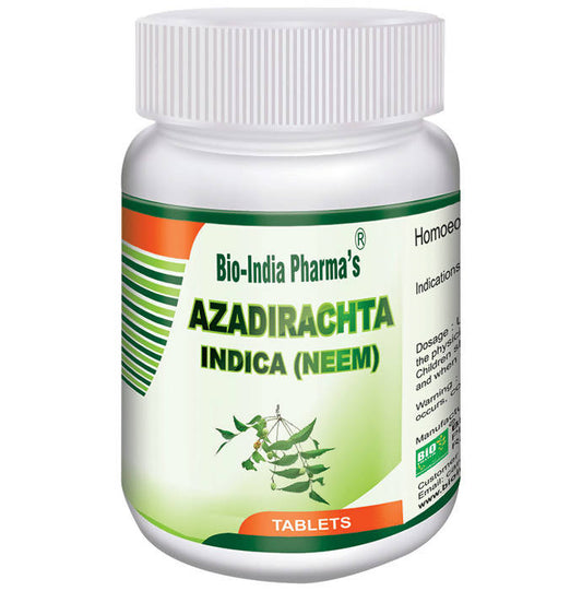 Buy Bio India Homeopathy Azadirachta Indica (Neem) Tablets from DrMediCart, Ship from India to USA