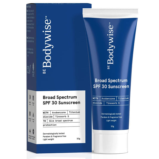 Buy BeBodywise Broad Spectrum SPF 30 Sunscreen Cream from DrMediCart, Ship from India to USA
