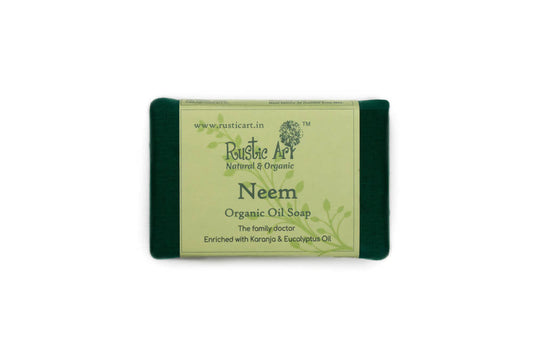 Buy Rustic Art Neem Organic Oil Soap from DrMediCart, Ship from India to USA