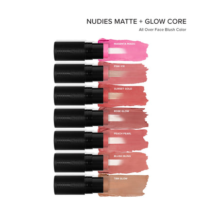 Nudestix Nudies Matte + Glow Core All Over Face Blush - Sunset Gold