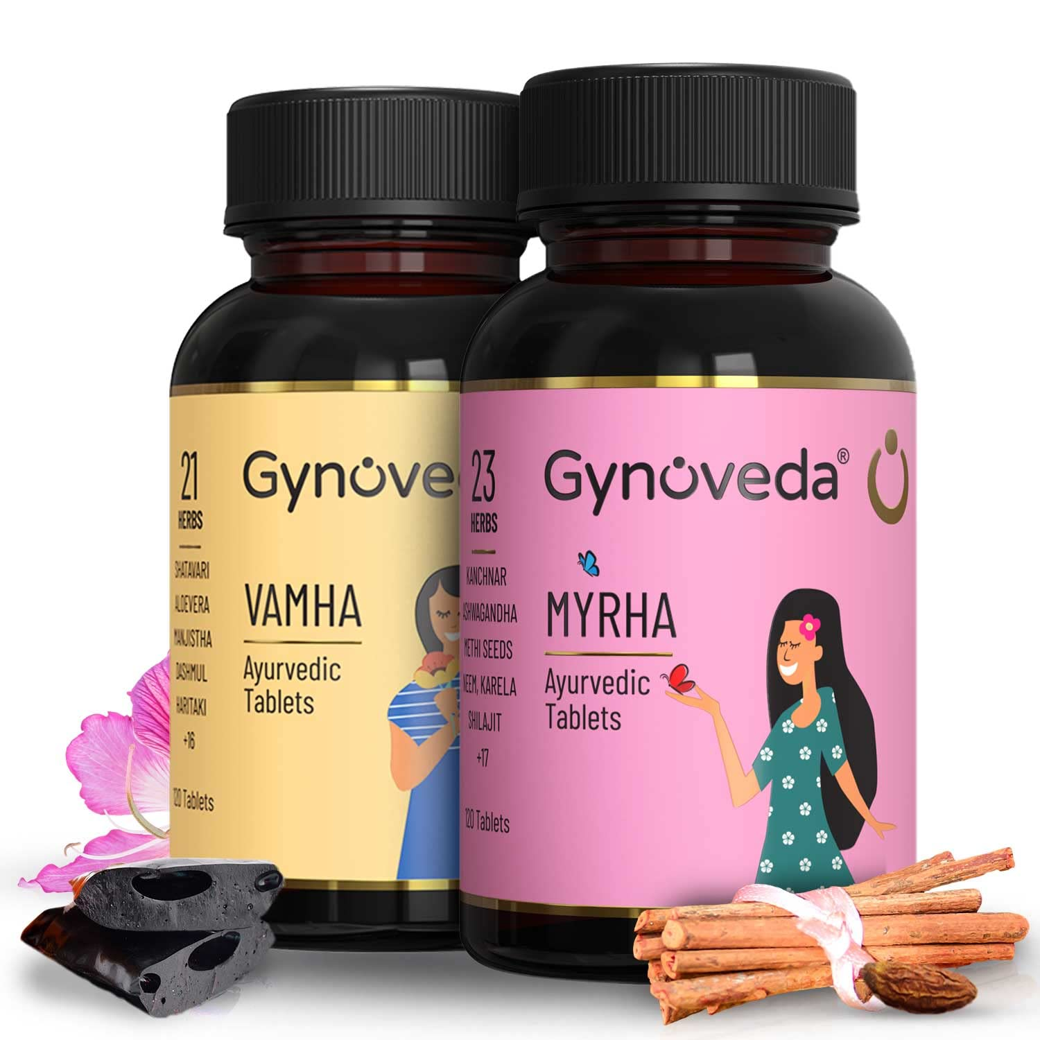 Buy Gynoveda PCOS PCOD with Early Monthly Cycle Ayurvedic Tablets Combo from DrMediCart, Ship from India to USA