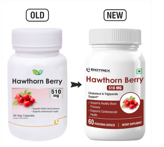 Biotrex Hawthorn Berry 510Mg Veg Capsules
