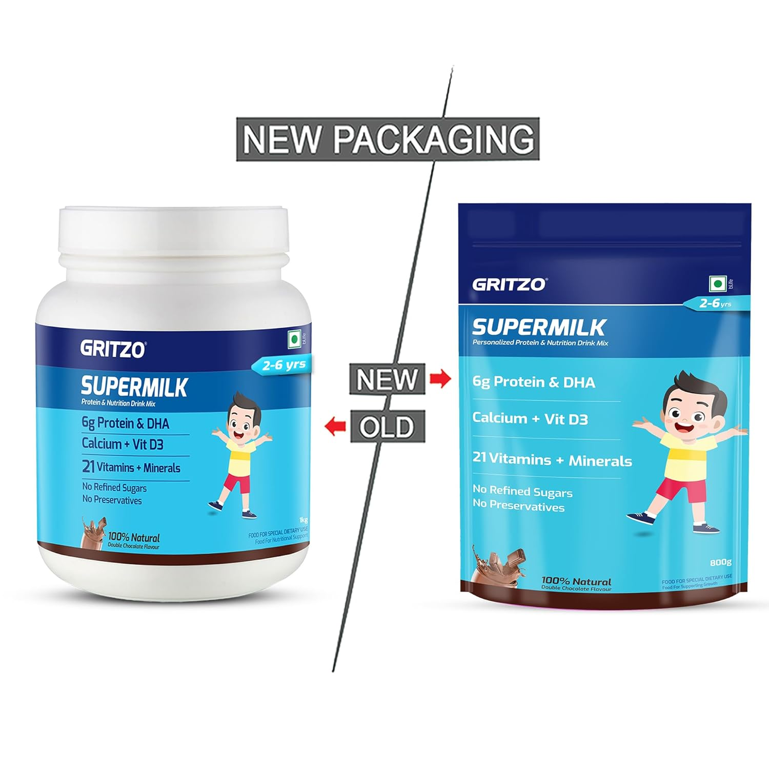 Gritzo SuperMilk Overall Growth (2-6y) for Boy/Girl