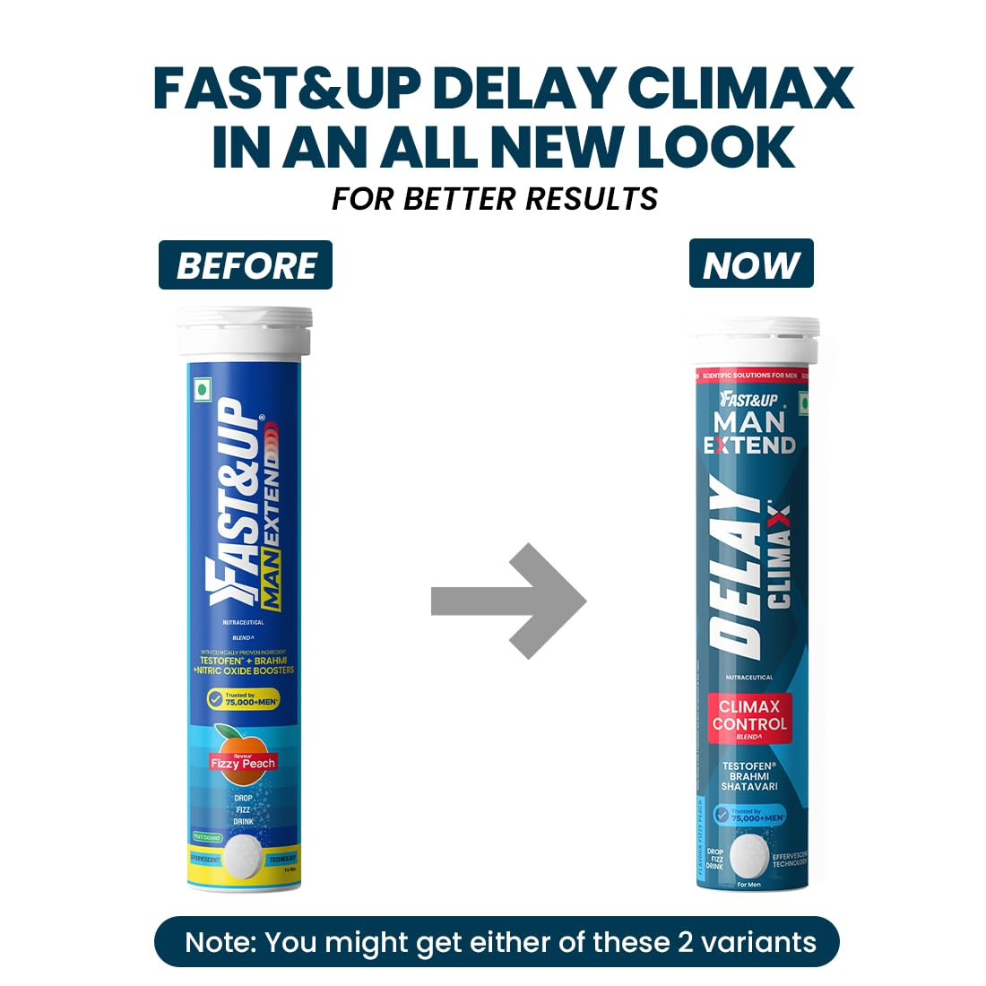 Fast&Up Man Extend Effervescent Tablets - Peach Flavor