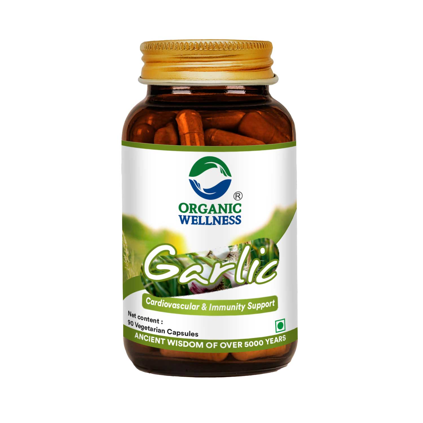 Organic Wellness Garlic Vegetarian Capsules
