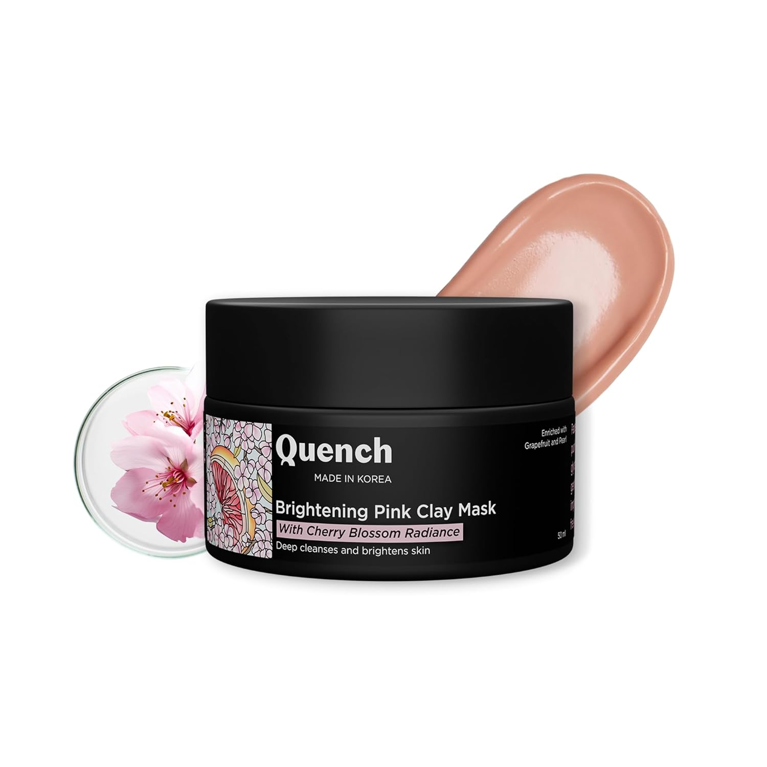 Quench Botanics Mon Cherry Brightening Pink Clay Mask - Korean Skincare