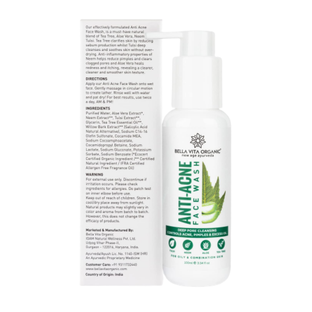 Buy Bella Vita Organic Anti Acne Face Wash from DrMediCart, Ship from India to USA