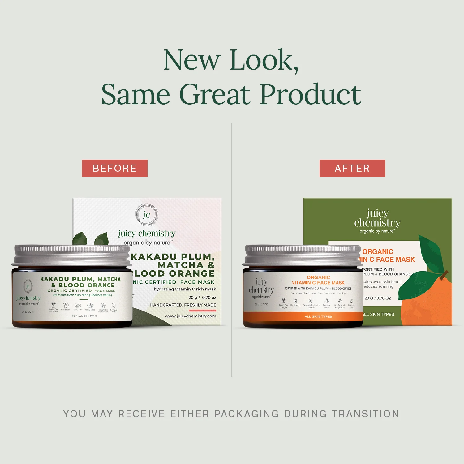 Juicy Chemistry Kakadu Plum, Matcha & Blood Orange Face Mask