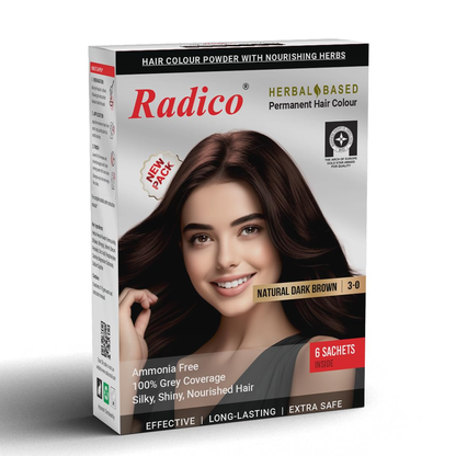 Radico Natural Herbal Based Permanent Hair Color - Dark Brown