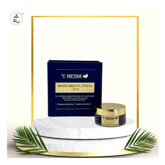 Hetha Shata Dhauta Ghrita Skin Cream - 100 times washed, Himalayan Ghee based Natural Skin Cream