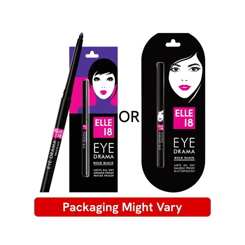 Elle 18 Eye Drama Kajal-Bold Black