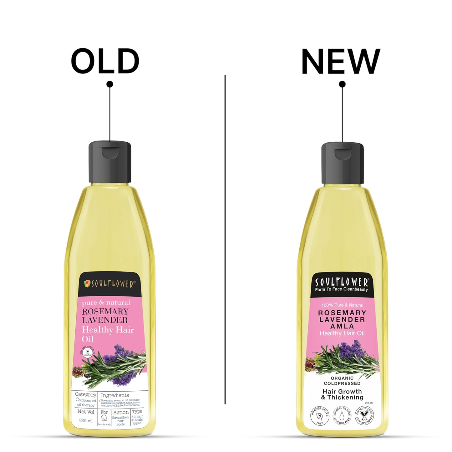 Soulflower Pure & Natural Rosemary Lavender Healthy Hair Oil