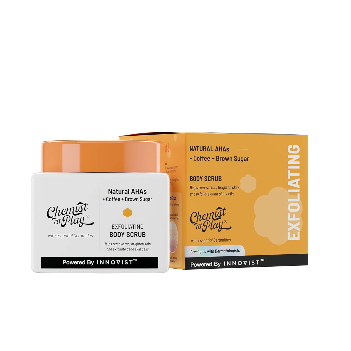 Chemist At Play Exfoliating Body Scrub For Removing Tan & Dead Skin Cells, Men & Women 80gm