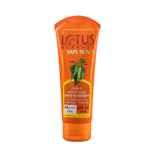 Buy Lotus Herbals Safe Sun 3-in-1 Matte Look Daily Sunscreen from DrMediCart, Ship from India to USA