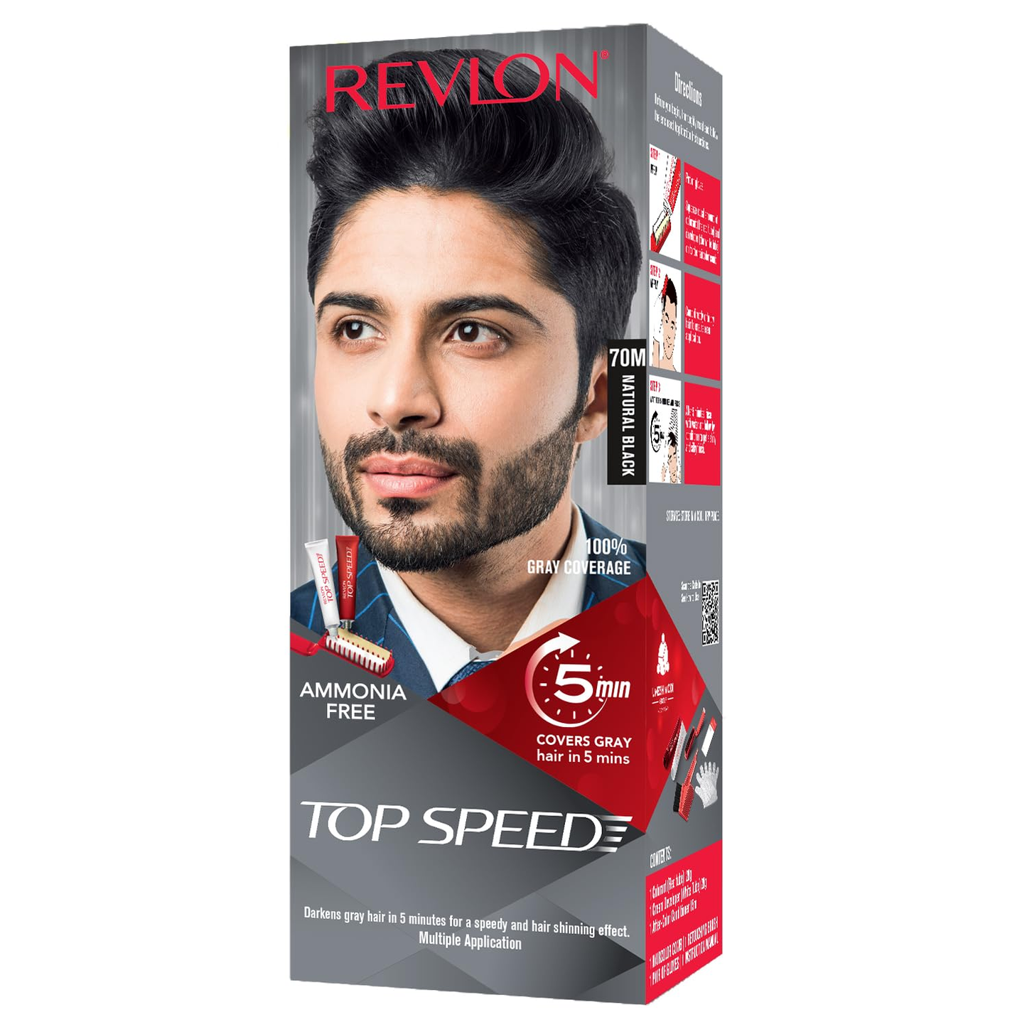 Revlon Top Speed Hair Color Small Pack Man - Natural Black 70m