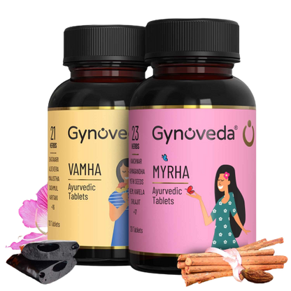 Gynoveda PCOS Vamha Ayurvedic Pills & Myrha Ayurvedic Pills
