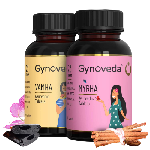 Gynoveda PCOS Vamha Ayurvedic Pills & Myrha Ayurvedic Pills