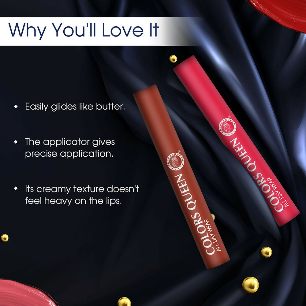 Colors Queen All Day Wear Liquid Lipstick - Red Boots