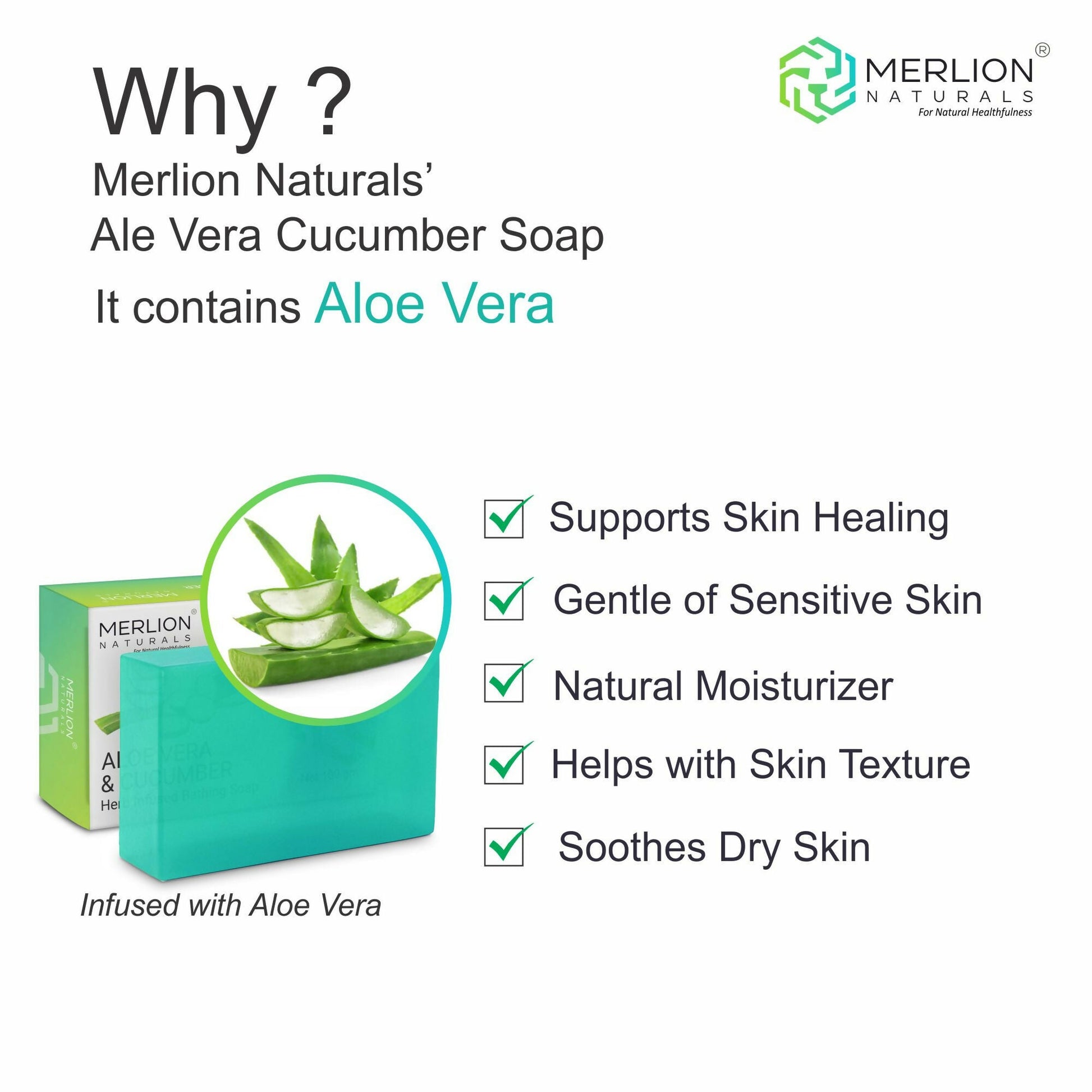 Merlion Naturals Aloe Vera & Cucumber Glycerine Soap