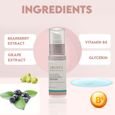 Jovees Premium Natural Whitening Serum Clarifies & Hydrates