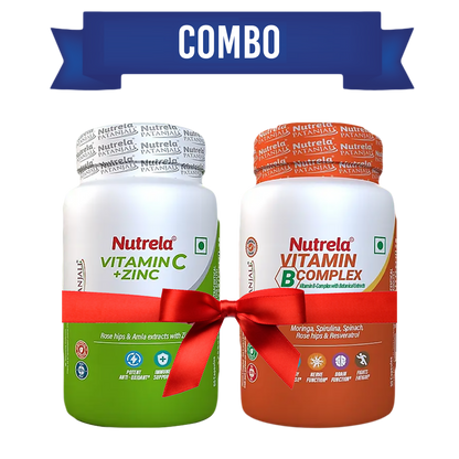 Patanjali Nutrela Vitamin C & Zinc + B-Complex Capsules Combo