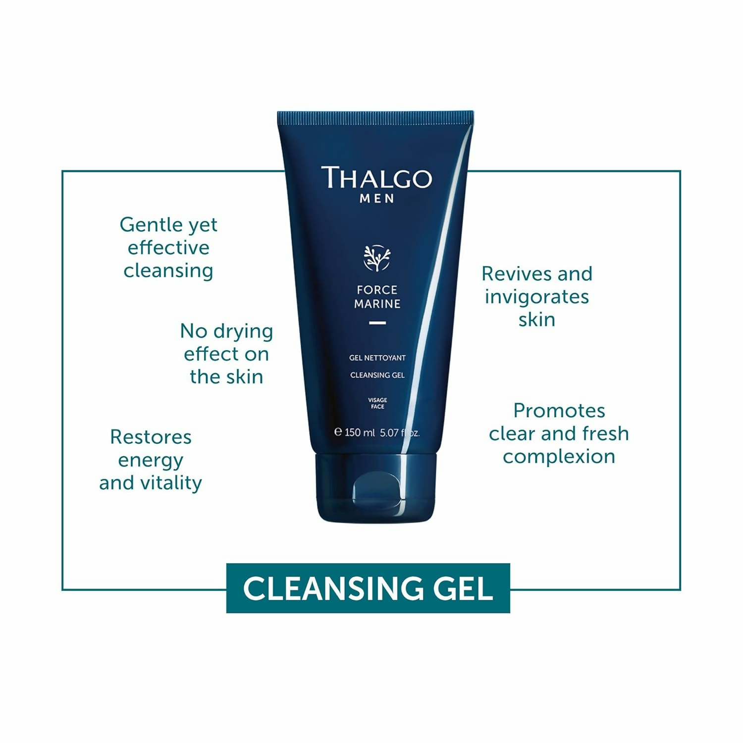 Thalgo Cleansing Gel - Refreshing Purifying Men’s Face Wash