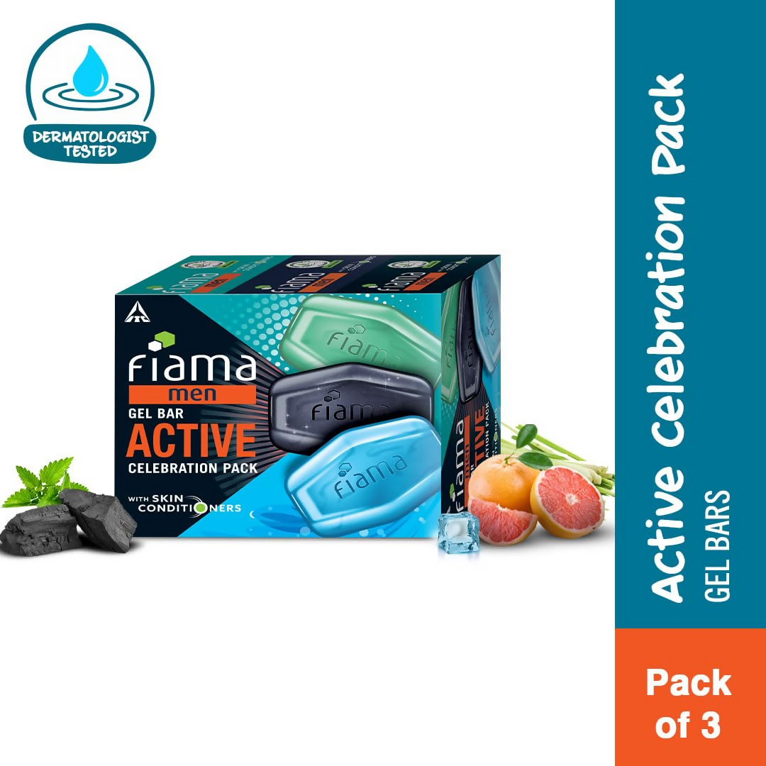 Fiama Men Gel Bar Active Celebration Pack