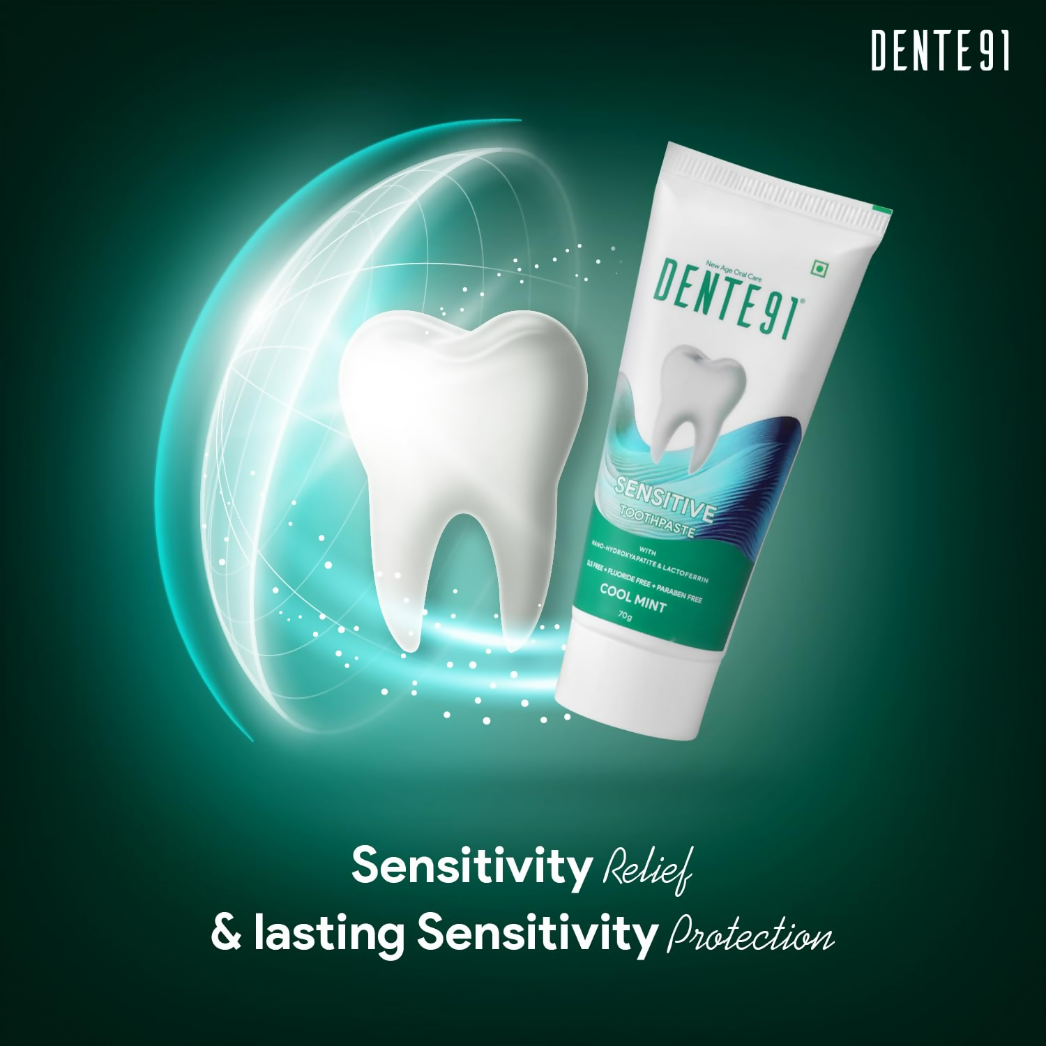 Dente91 Sensitive Toothpaste Reduces Hypersensitivity Strengthens Enamel Repairs Cavities
