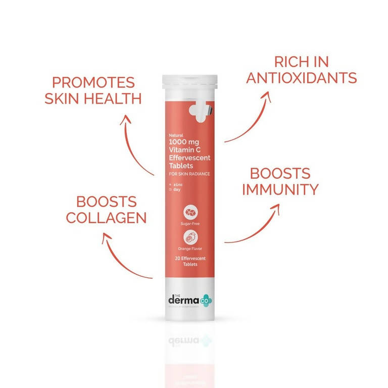 The Derma Co 1000 mg Vitamin C Effervescent Tablets For Skin Radiance - Drmedicart