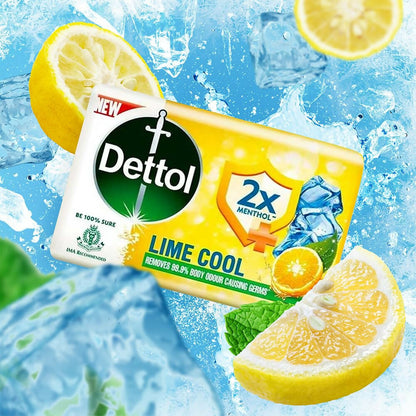 Dettol Lime Cool Bathing Soap Bar with 2x Menthol