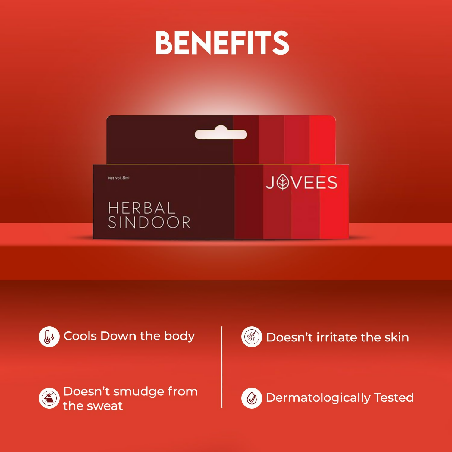 Jovees Sindoor Maroon Rich Color Quick Drying, Long Lasting