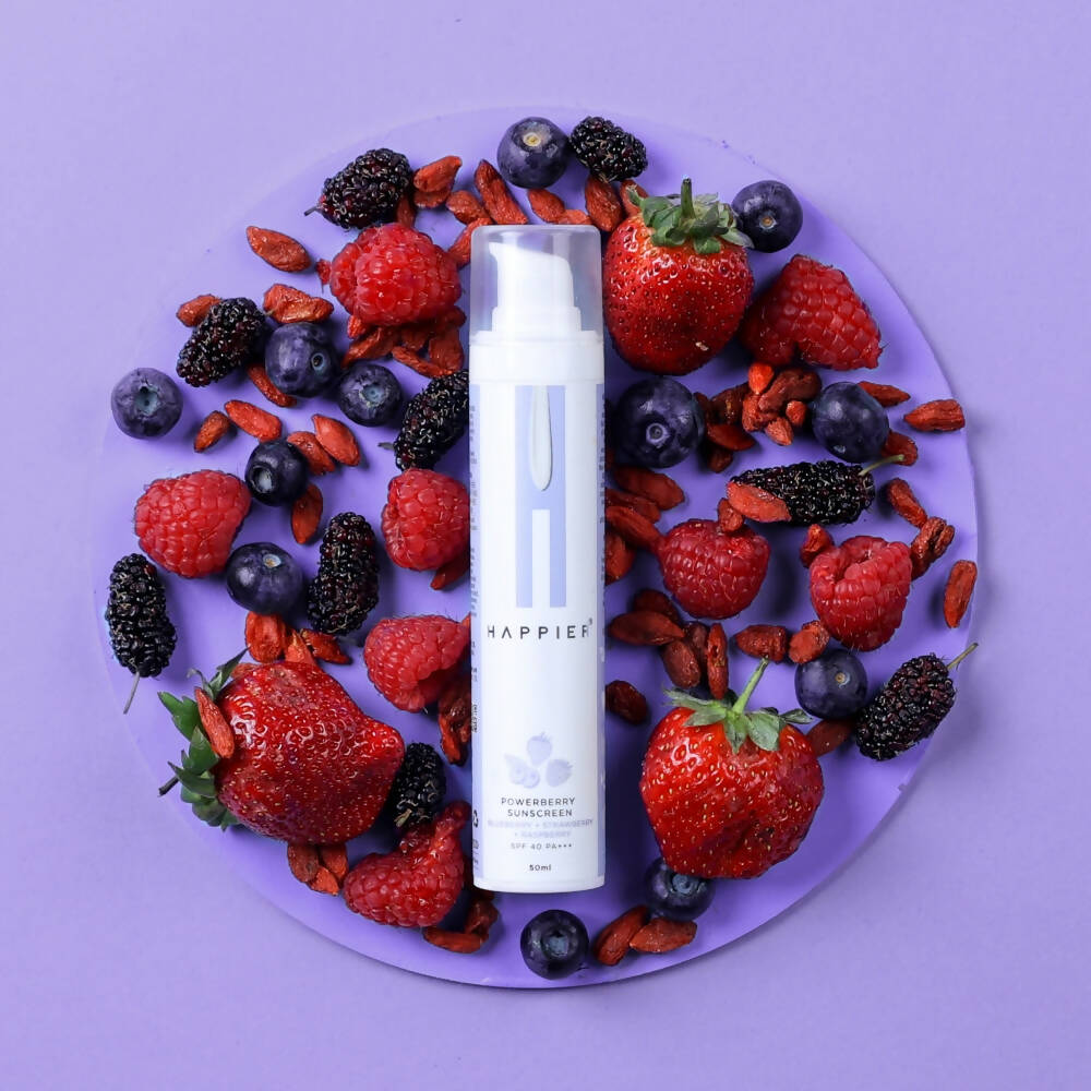 Happier Powerberry Sunscreen SPF 40 PA+++