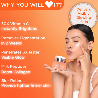 Light Up Vitamin C Face Cream For Pigmentation Ageing And Collagen