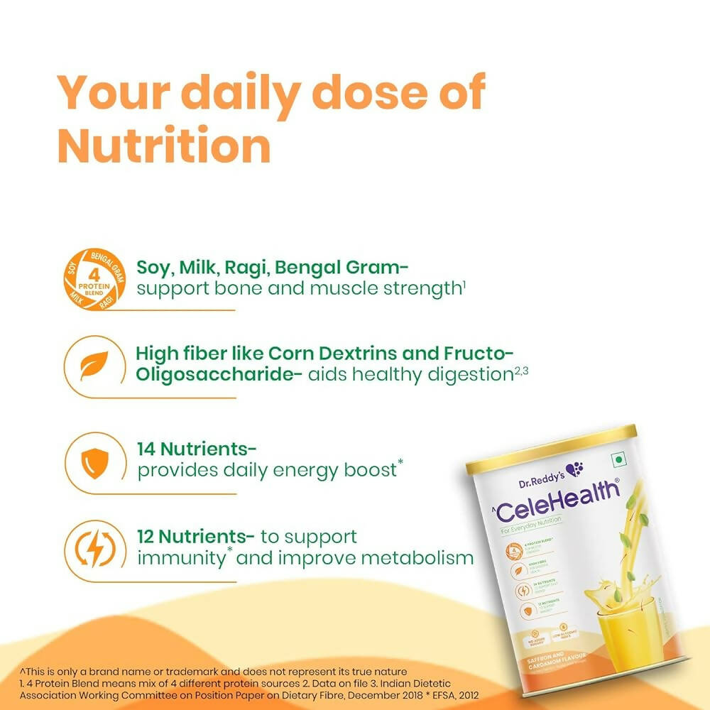 Dr. Reddy’s Celehealth Nutritional Drink - Saffron & Cardamom Flavor