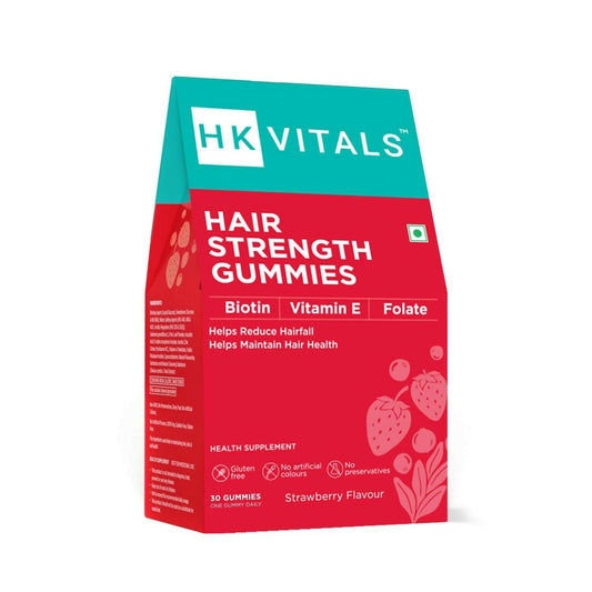 Buy HK Vitals Hair Strength Biotin Gummies - Strawberry Flavor from DrMediCart, Ship from India to USA