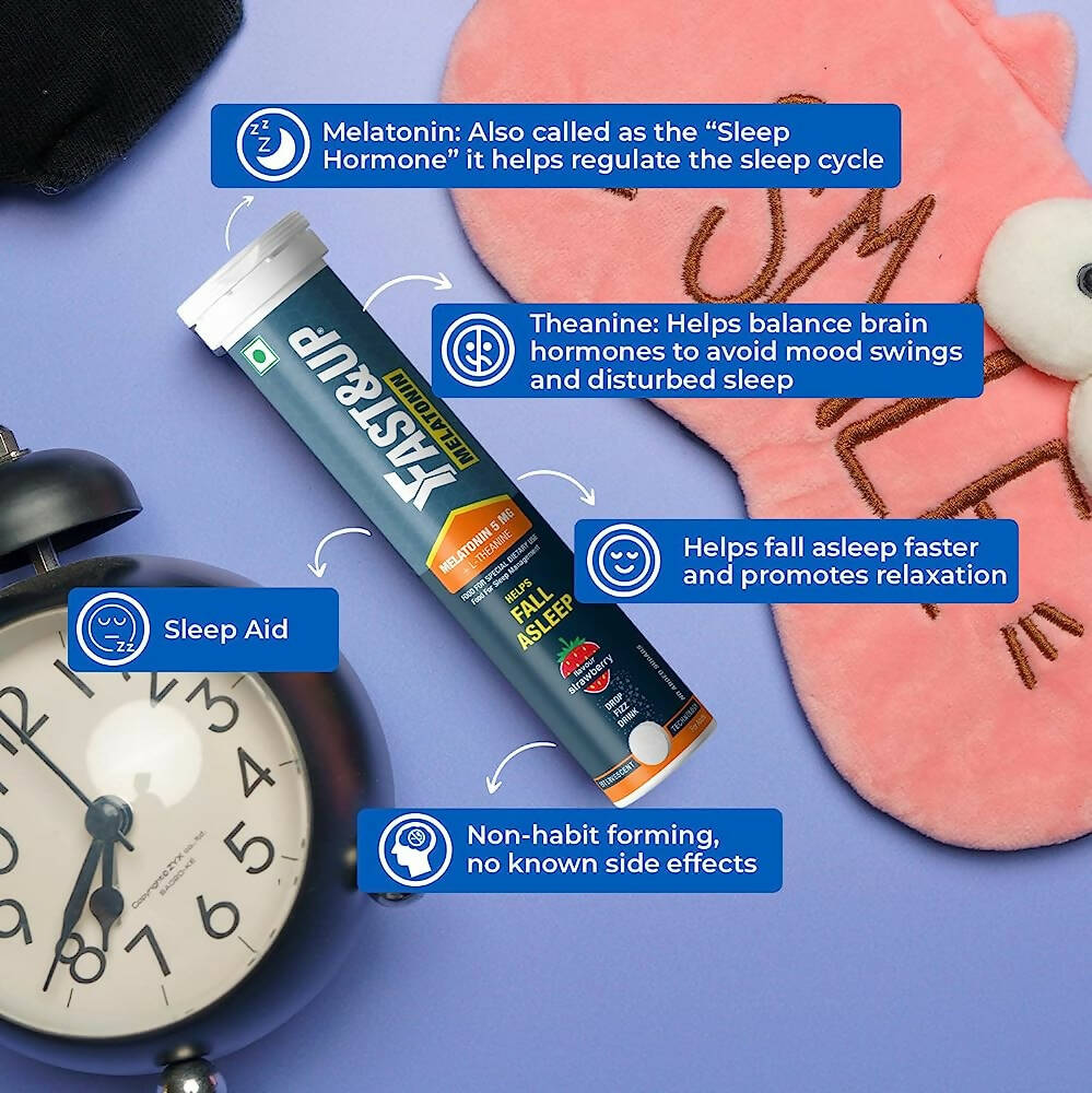 Fast&Up Melatonin Effervescent Tablets – Strawberry Flavor