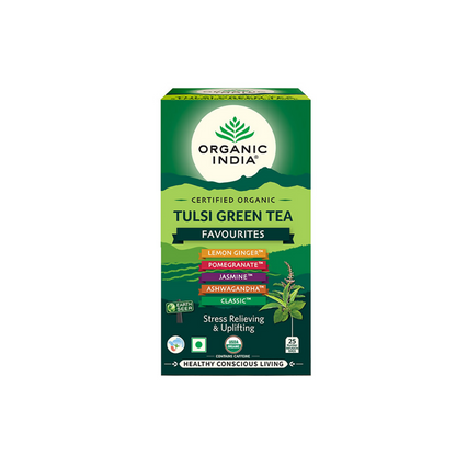 Buy Organic India Tulsi Green Tea Favourites from DrMediCart