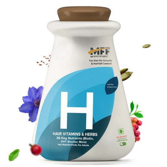 MyFitFuel Hair Vitamins with DHT Blocker Tablets (36 Vitamins, Mineral & Herbs) for Hair Growth