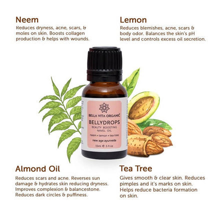 Bella Vita Organic Belly Drops Beauty Boosting Navel Oil - DrMediCart
