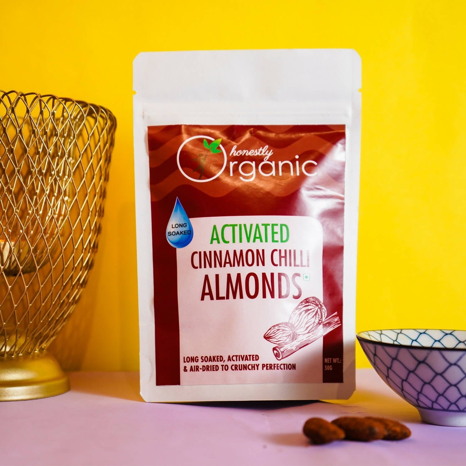 D-Alive Honestly Organic Activated Cinnamon Chilli Almonds - Drmedicart