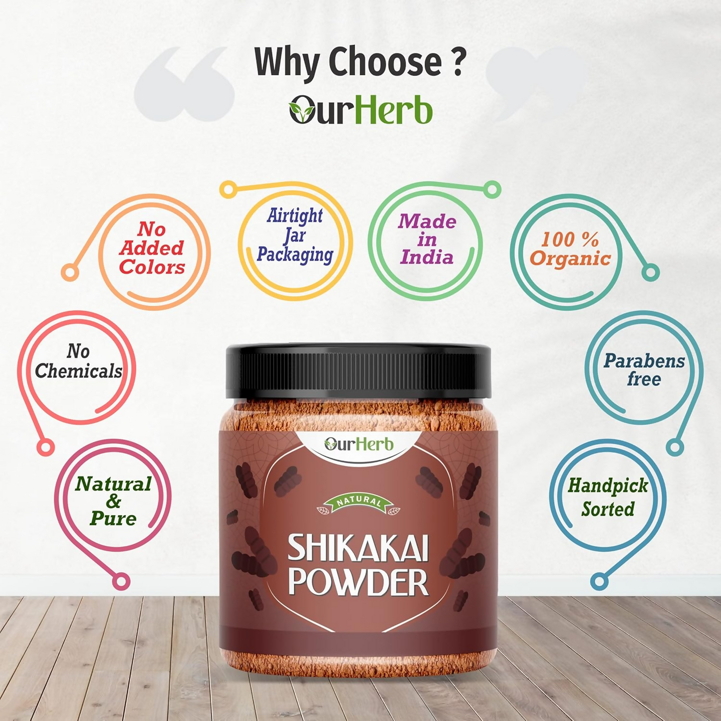 OurHerb Pure & Natural Shikakai Powder For Hair Care