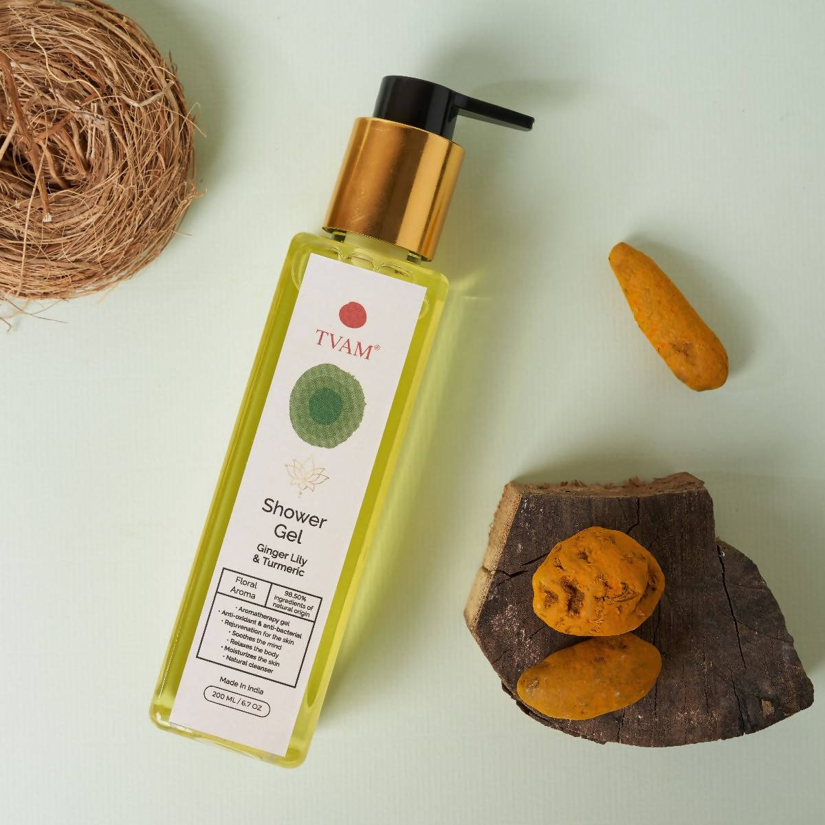 Tvam Tvam Ginger Lily & Turmeric Shower Gel - Drmedicart