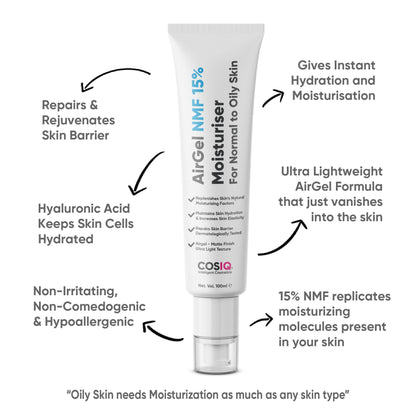 Cos-IQ AirGel NMF 15% for Oily Skin Moisturizer