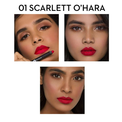 Sugar Cosmetics Matte as Hell Crayon, Lasts upto 8hrs, Water Resistent Lipstick for Women - 01 Scarlett O'Hara