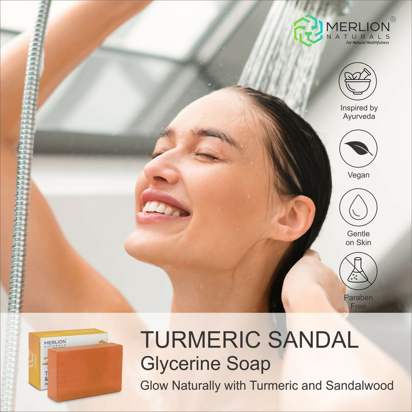 Merlion Naturals Turmeric and Sandal Glycerine Soap